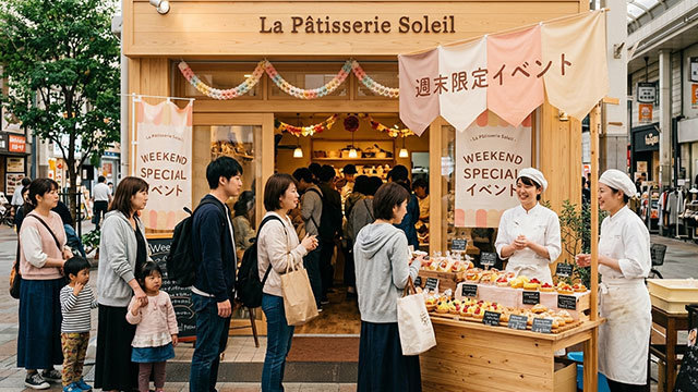 ケーキ屋 週末イベント